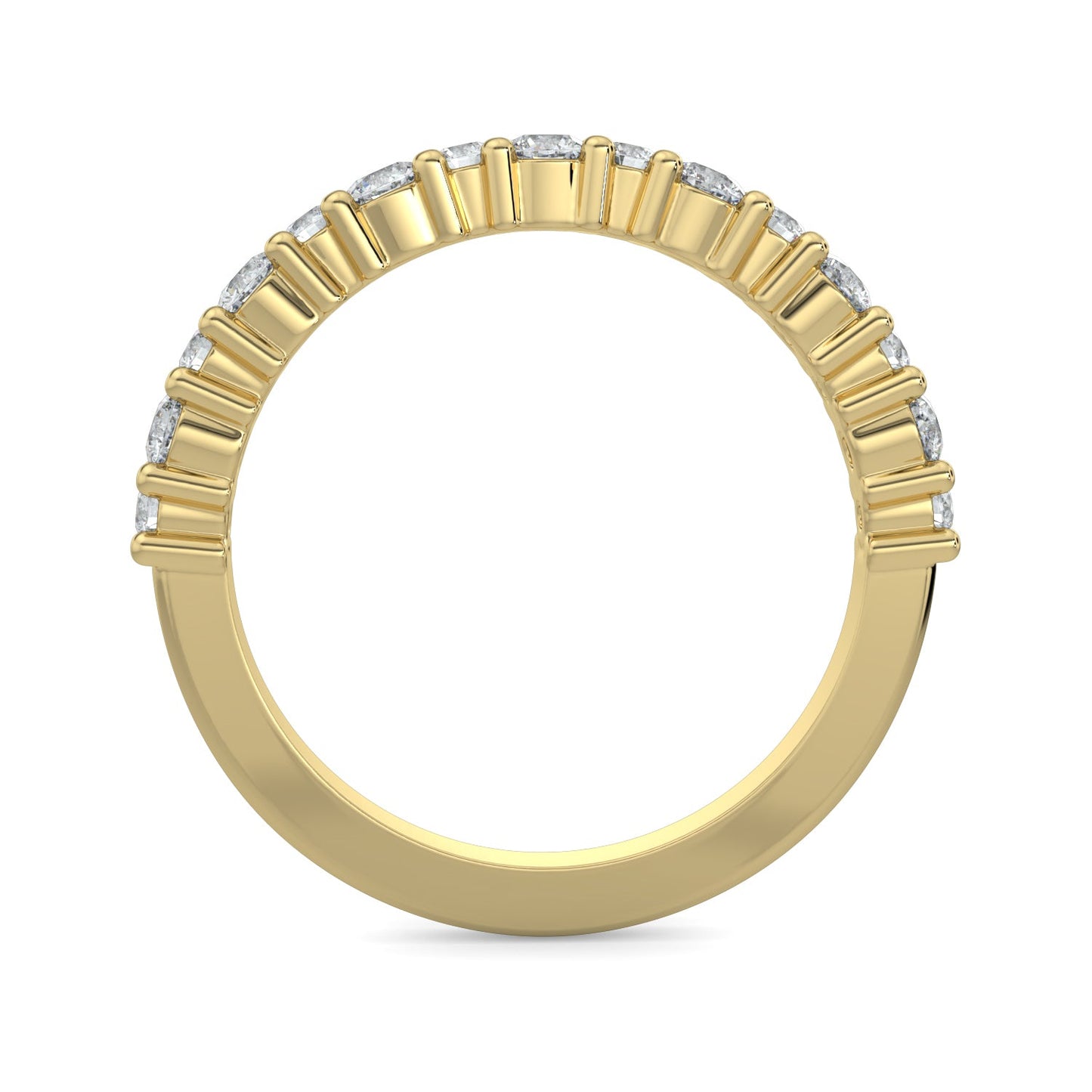 Madelyn-0.35 TCW Round Moissanite Half Eternity Wedding Band