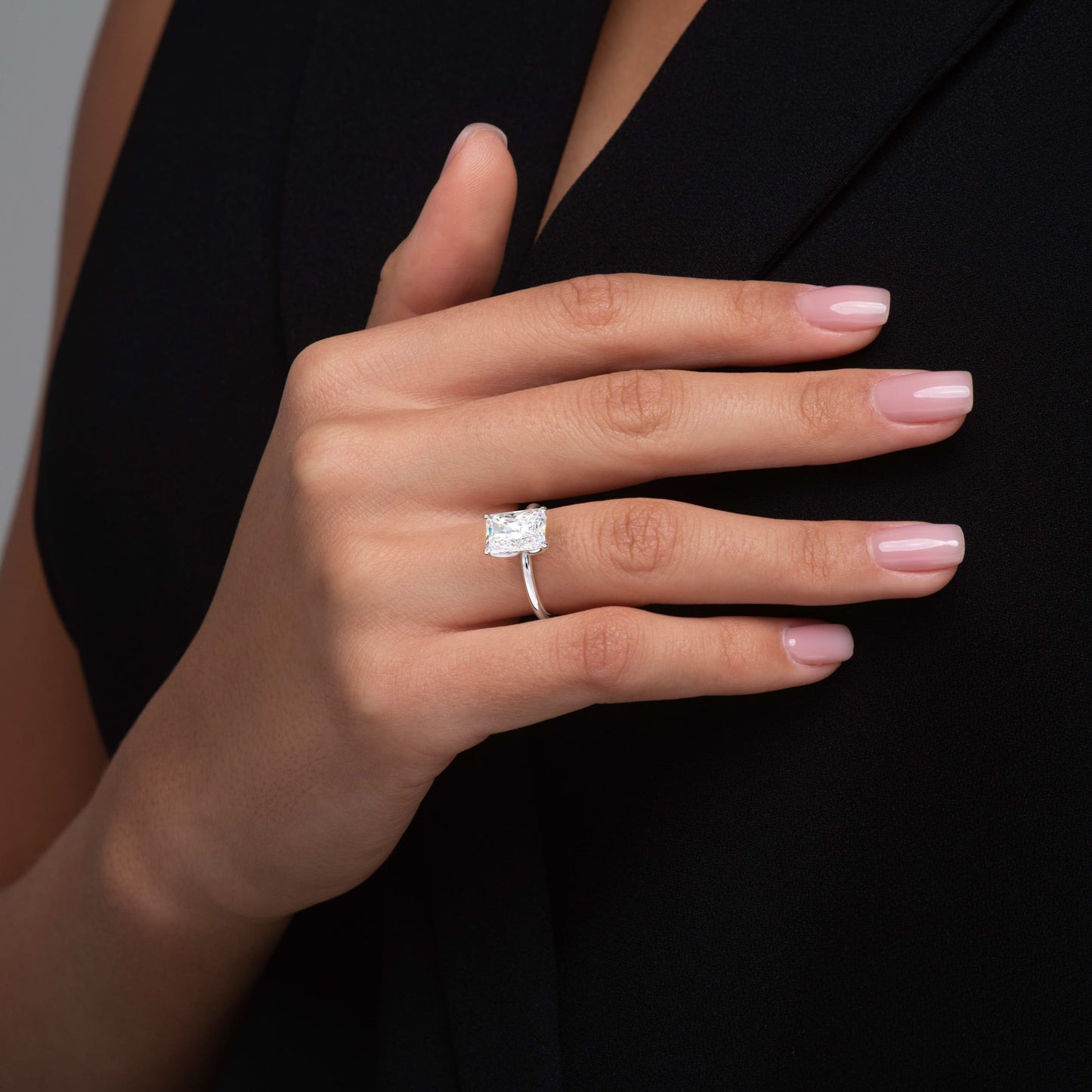 Eliana-2.0 Carats Radiant Moissanite Solitaire Engagement Ring