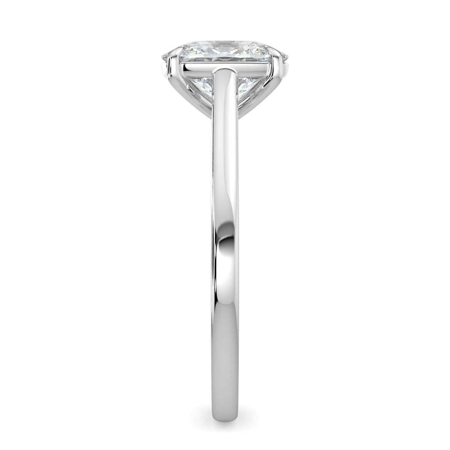 Chloe-1.50 Carats Cushion Moissanite Solitaire Engagement Ring