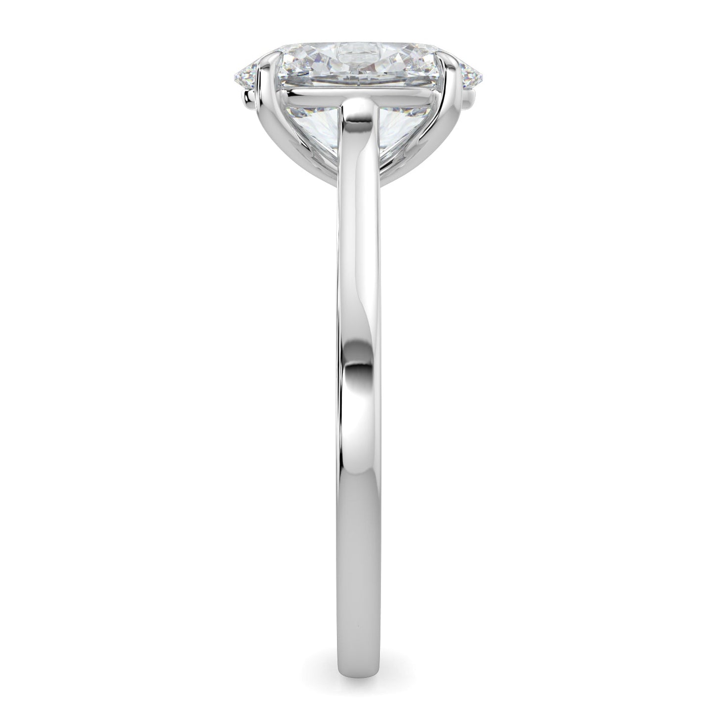 Penelope-2.50 Carats Oval Moissanite Solitaire Engagement Ring