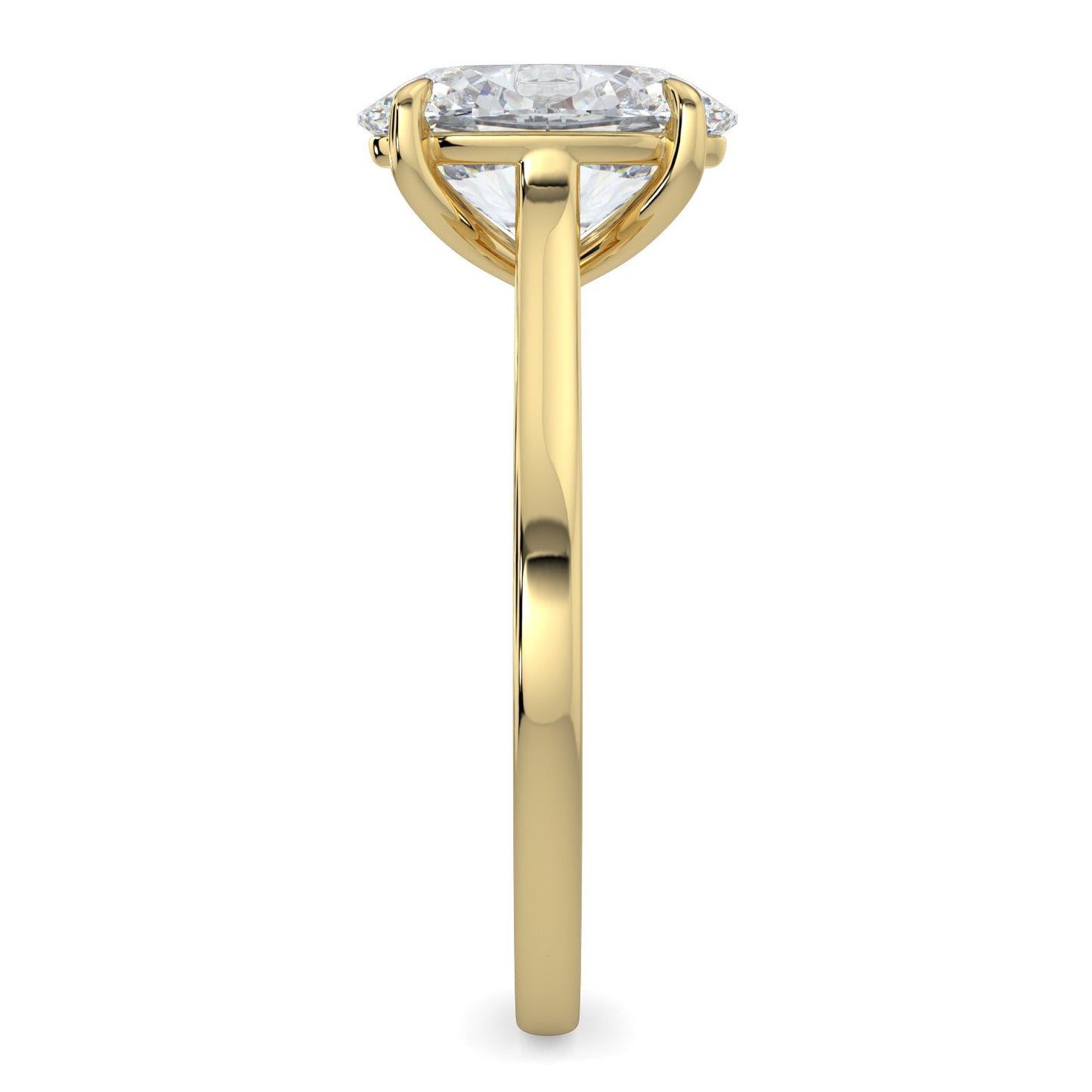 Penelope-2.50 Carats Oval Moissanite Solitaire Engagement Ring