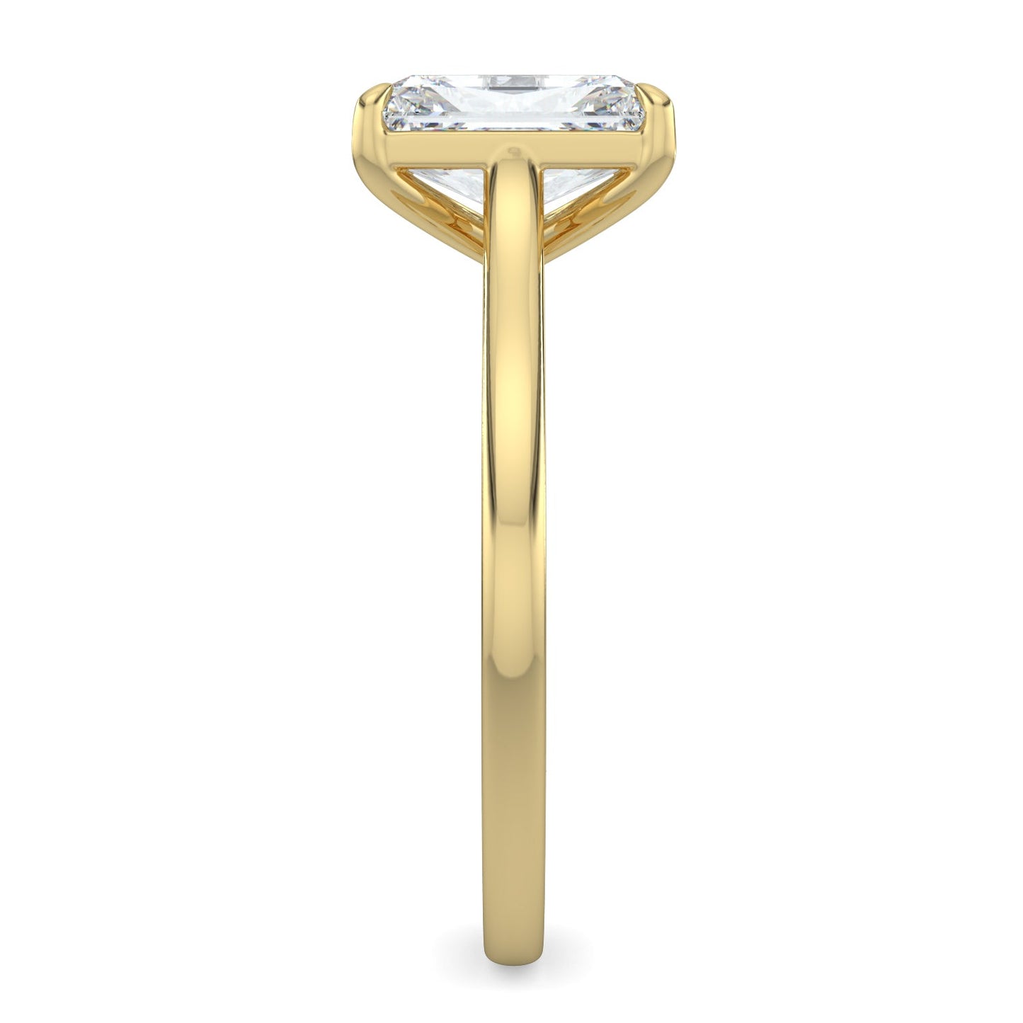 Naomi-1.0 Carats Radiant Moissanite Solitaire Engagement Ring