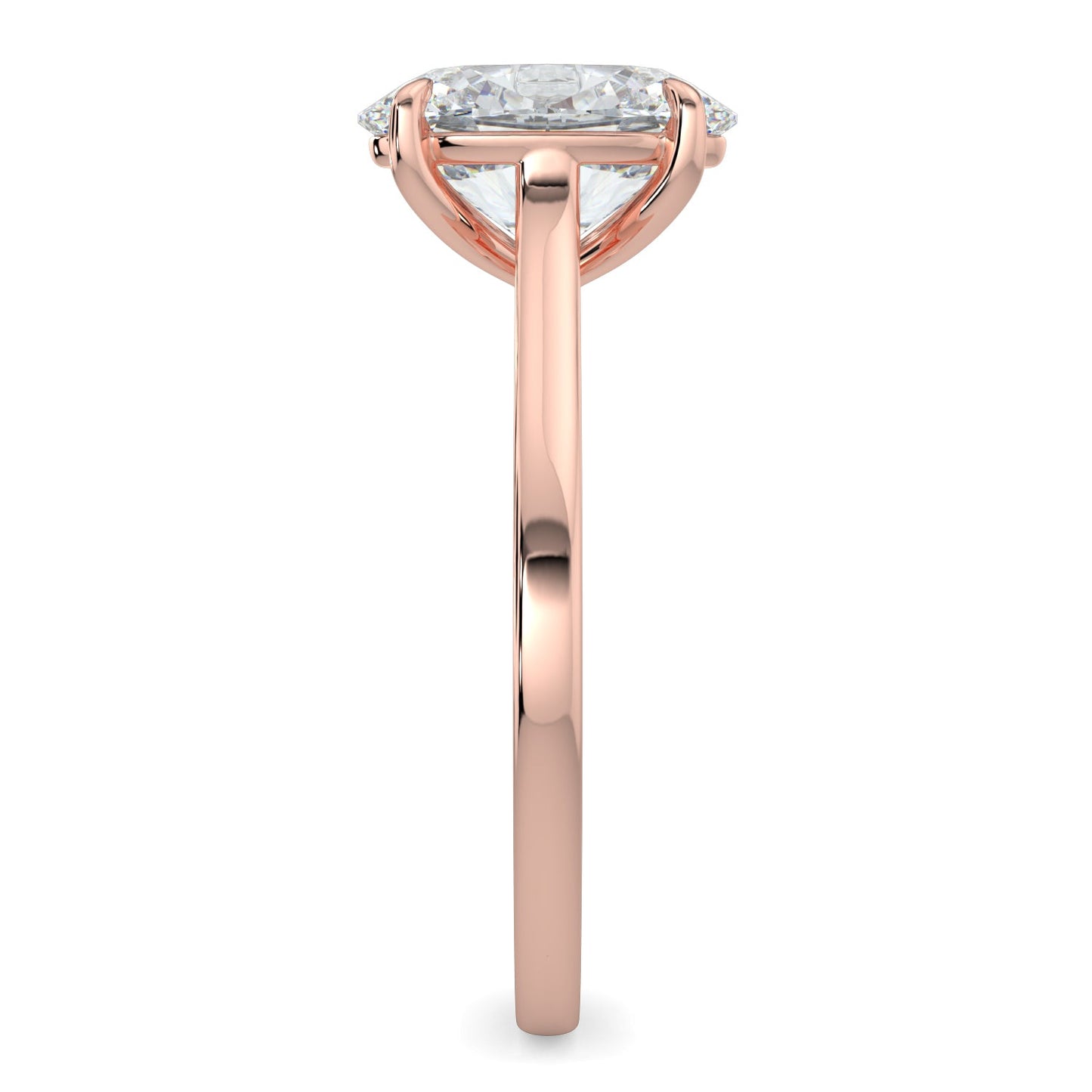 Penelope-2.50 Carats Oval Moissanite Solitaire Engagement Ring