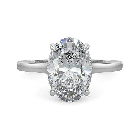 Penelope-2.50 Carats Oval Moissanite Solitaire Engagement Ring