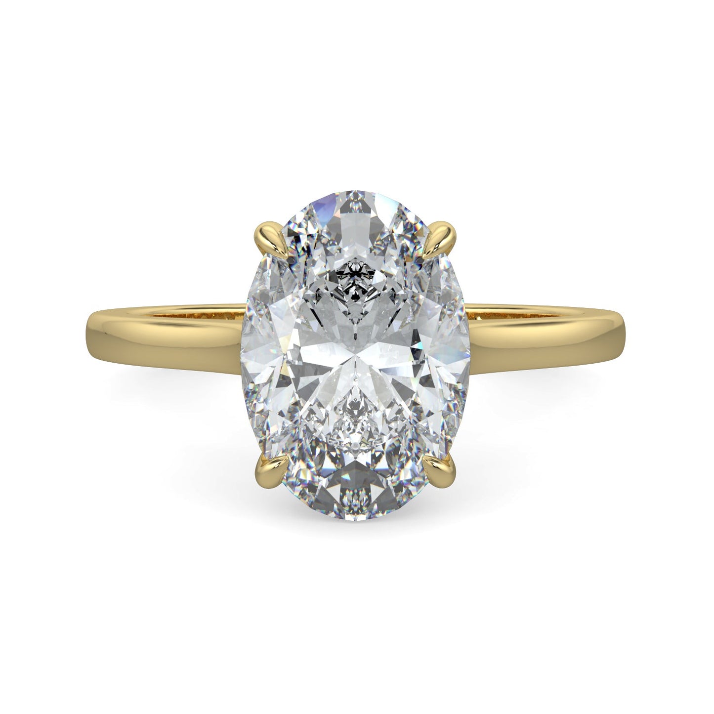 Penelope-2.50 Carats Oval Moissanite Solitaire Engagement Ring
