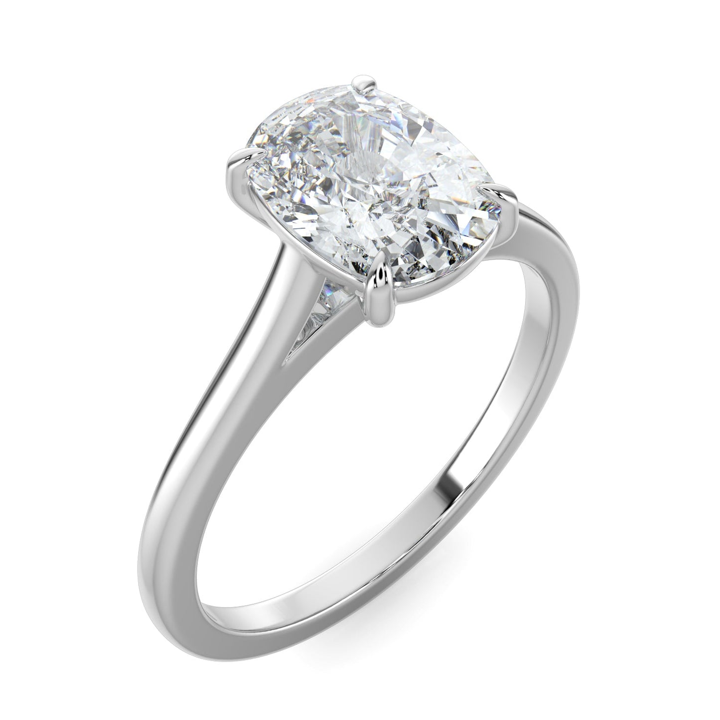 Chloe-1.50 Carats Cushion Moissanite Solitaire Engagement Ring