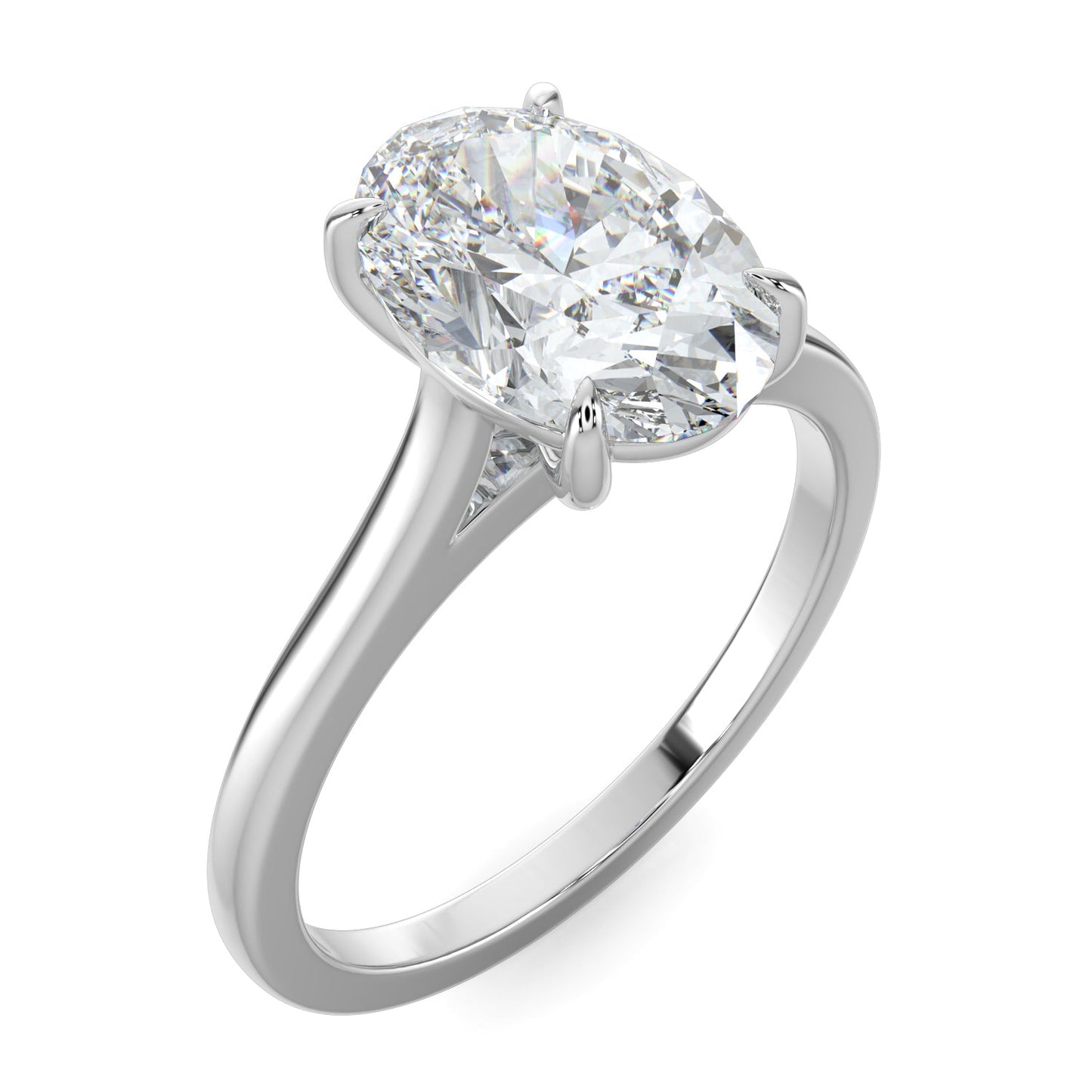 Penelope-2.50 Carats Oval Moissanite Solitaire Engagement Ring