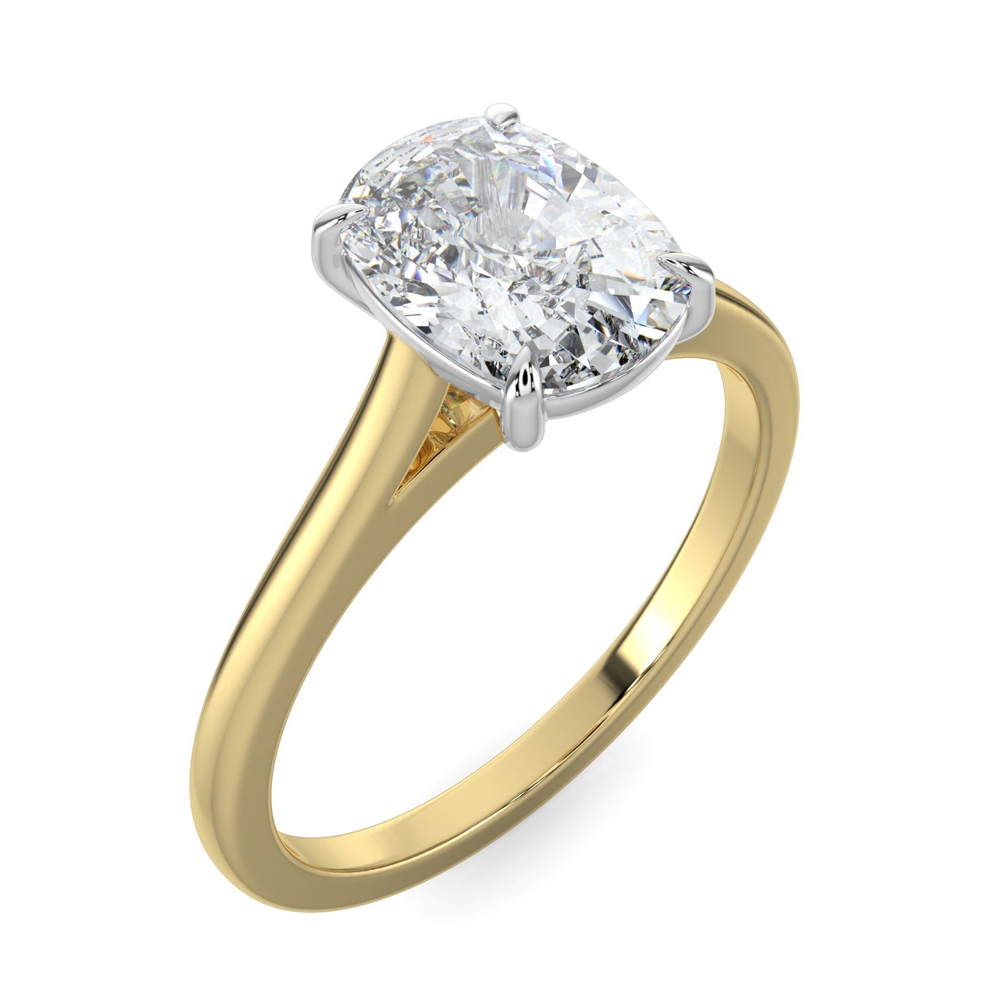 Chloe-1.50 Carats Cushion Moissanite Solitaire Engagement Ring