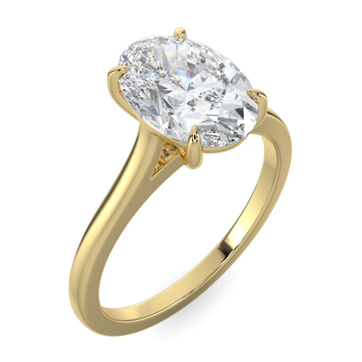 Penelope-2.50 Carats Oval Moissanite Solitaire Engagement Ring
