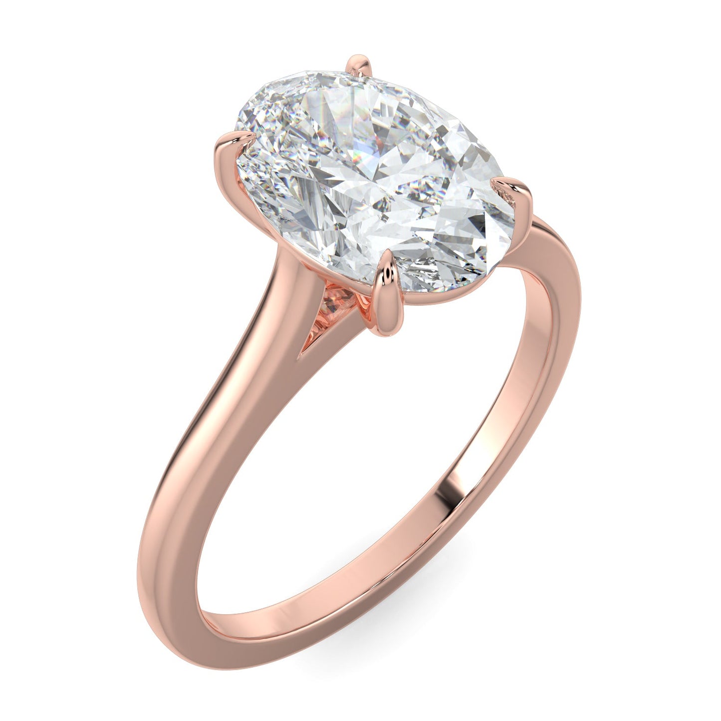 Penelope-2.50 Carats Oval Moissanite Solitaire Engagement Ring