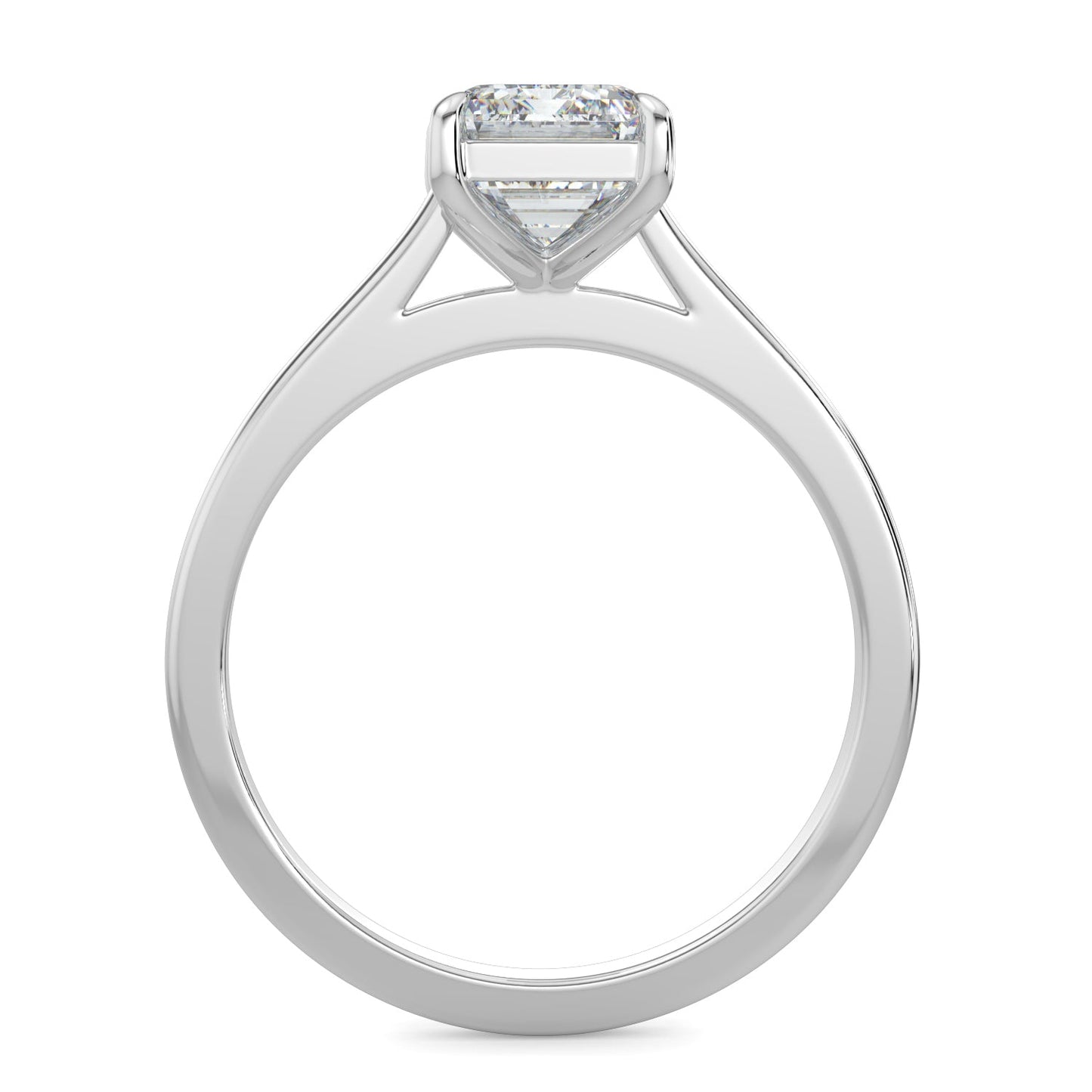 Audrey-1.20 Carats Emerald Moissanite Solitaire Engagement Ring