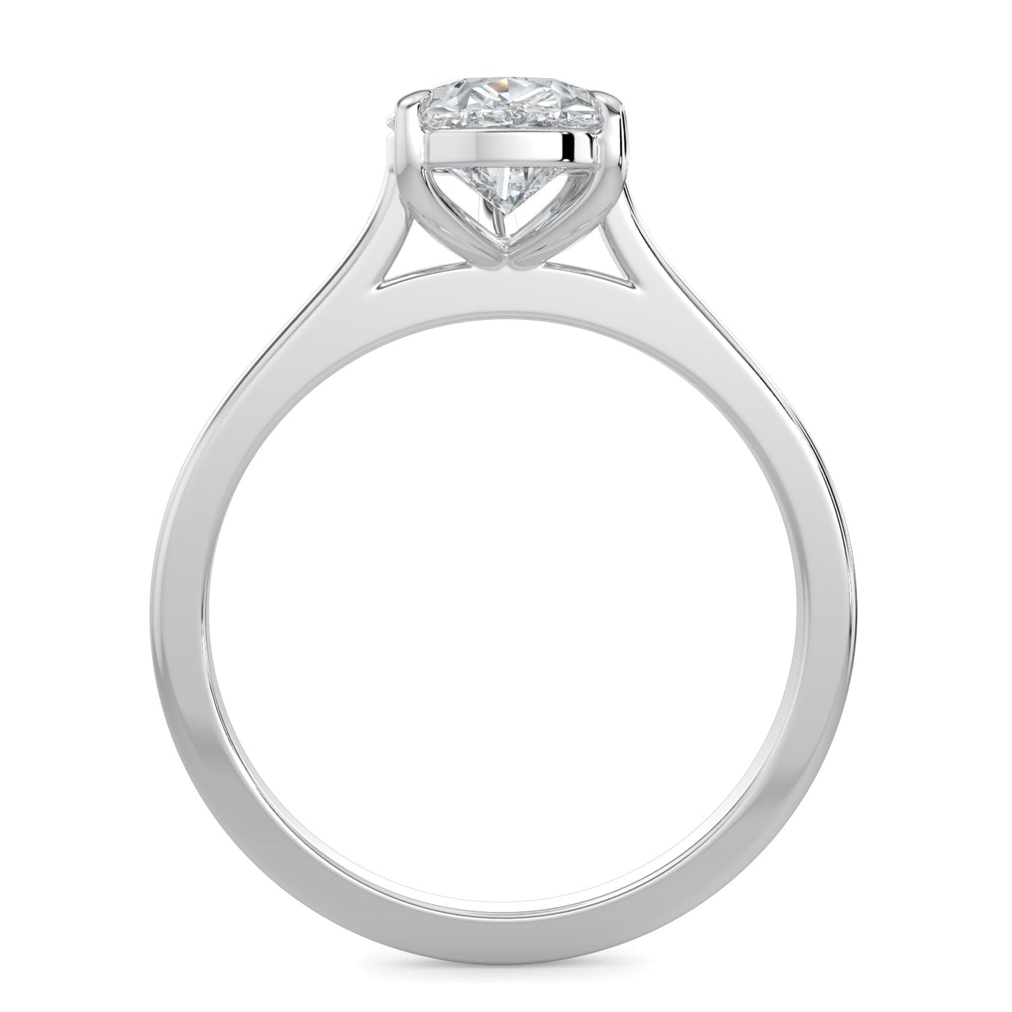 Vanessa-1.0 Carats Pear Moissanite Solitaire Engagement Ring
