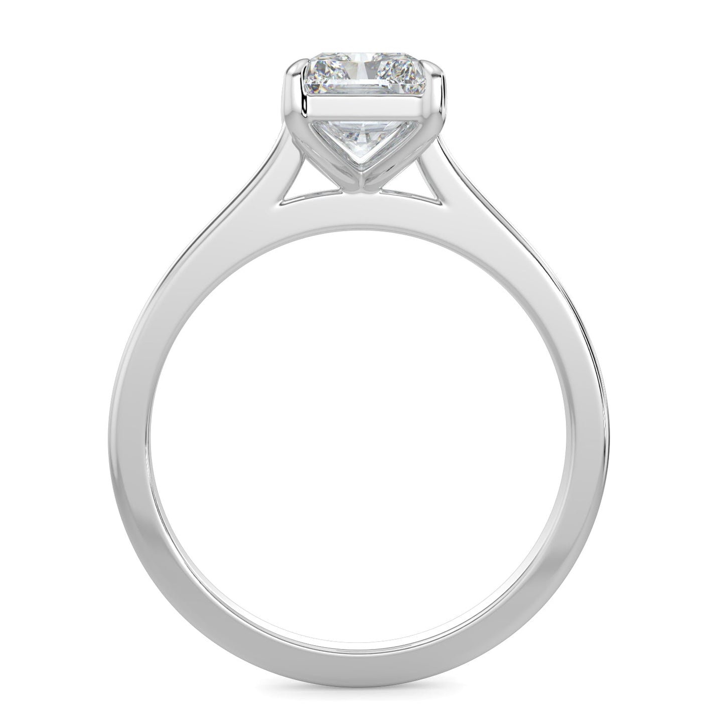Naomi-1.0 Carats Radiant Moissanite Solitaire Engagement Ring