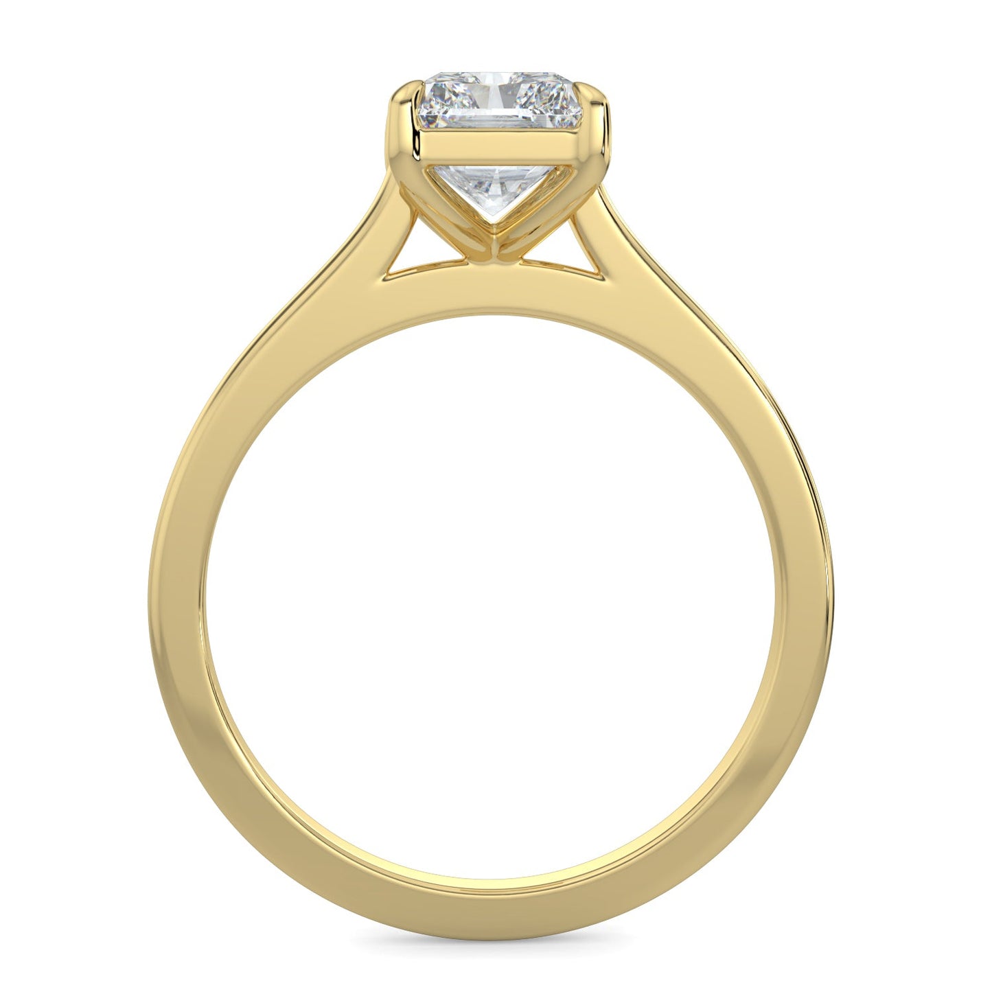 Naomi-1.0 Carats Radiant Moissanite Solitaire Engagement Ring