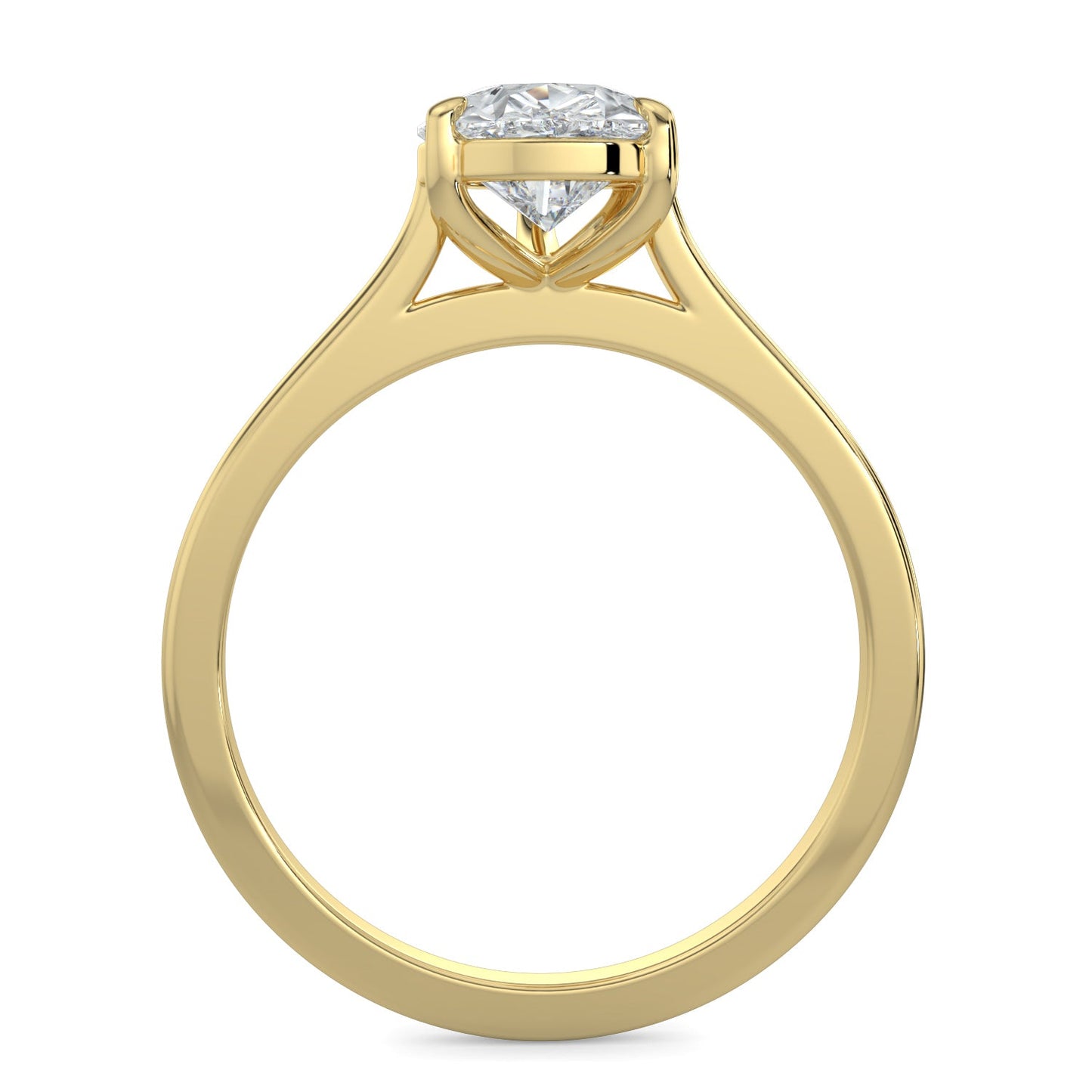 Vanessa-1.0 Carats Pear Moissanite Solitaire Engagement Ring