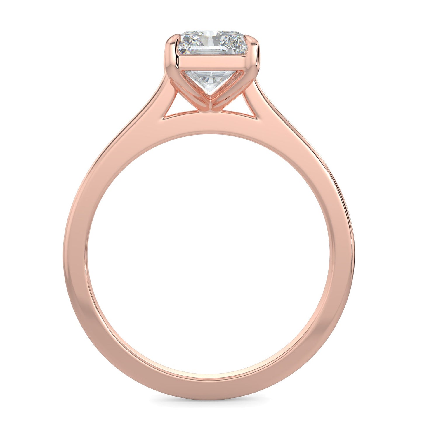 Naomi-1.0 Carats Radiant Moissanite Solitaire Engagement Ring