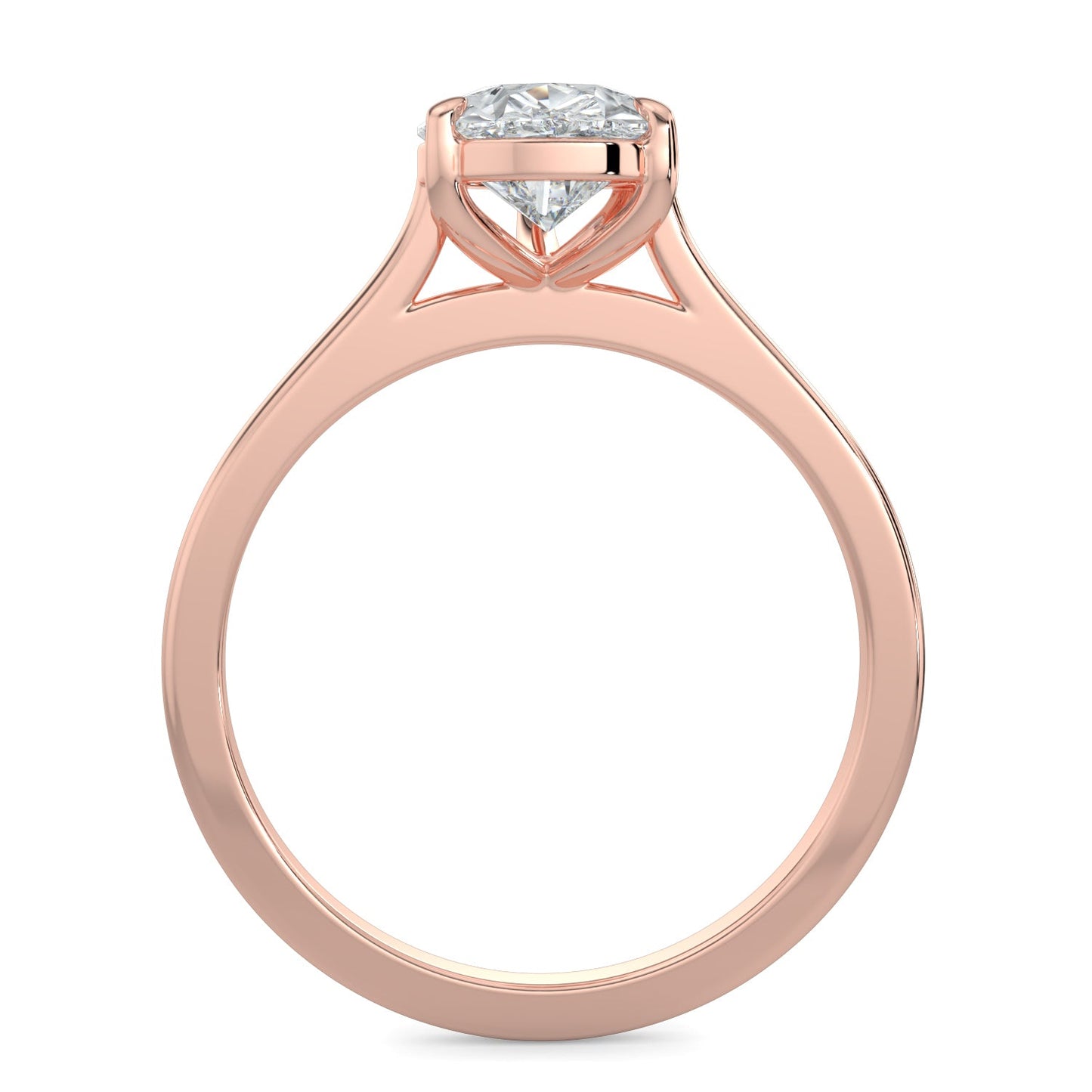 Vanessa-1.0 Carats Pear Moissanite Solitaire Engagement Ring