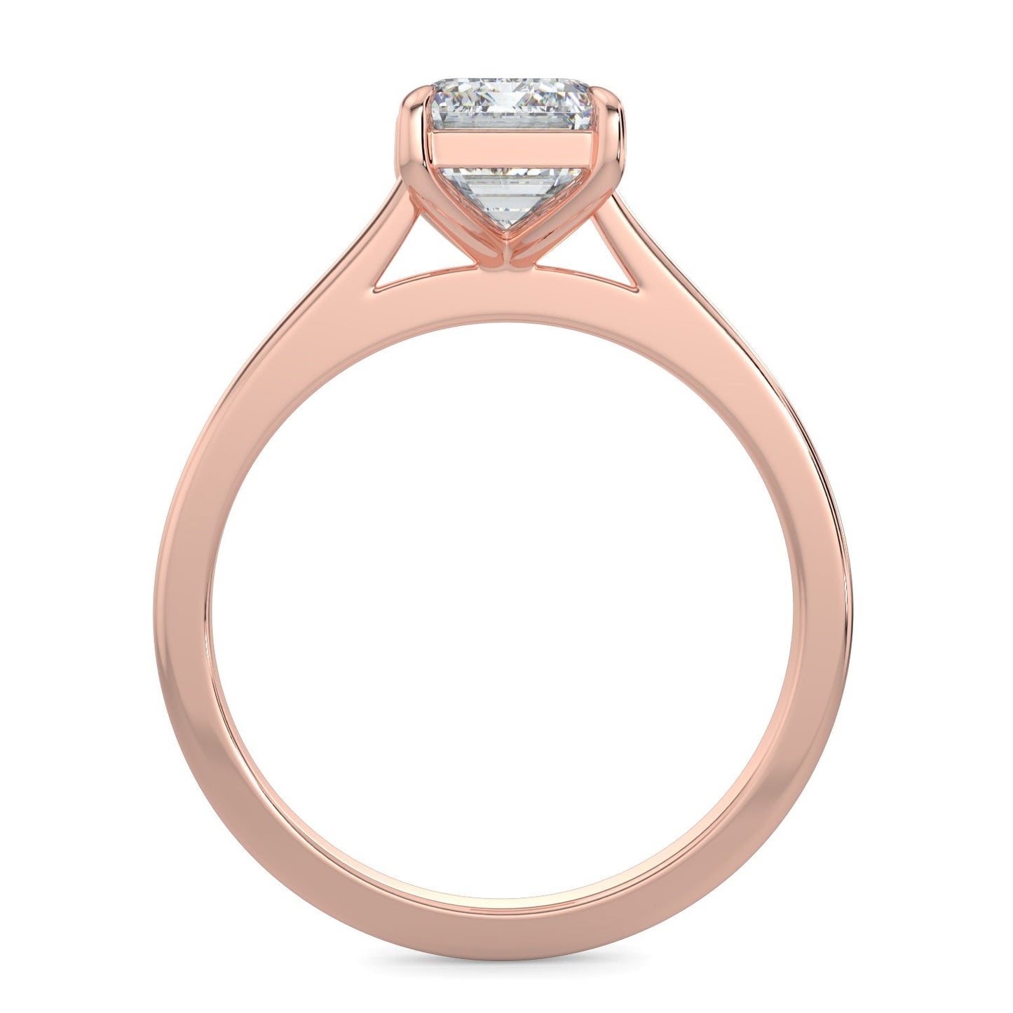 Audrey-1.20 Carats Emerald Moissanite Solitaire Engagement Ring