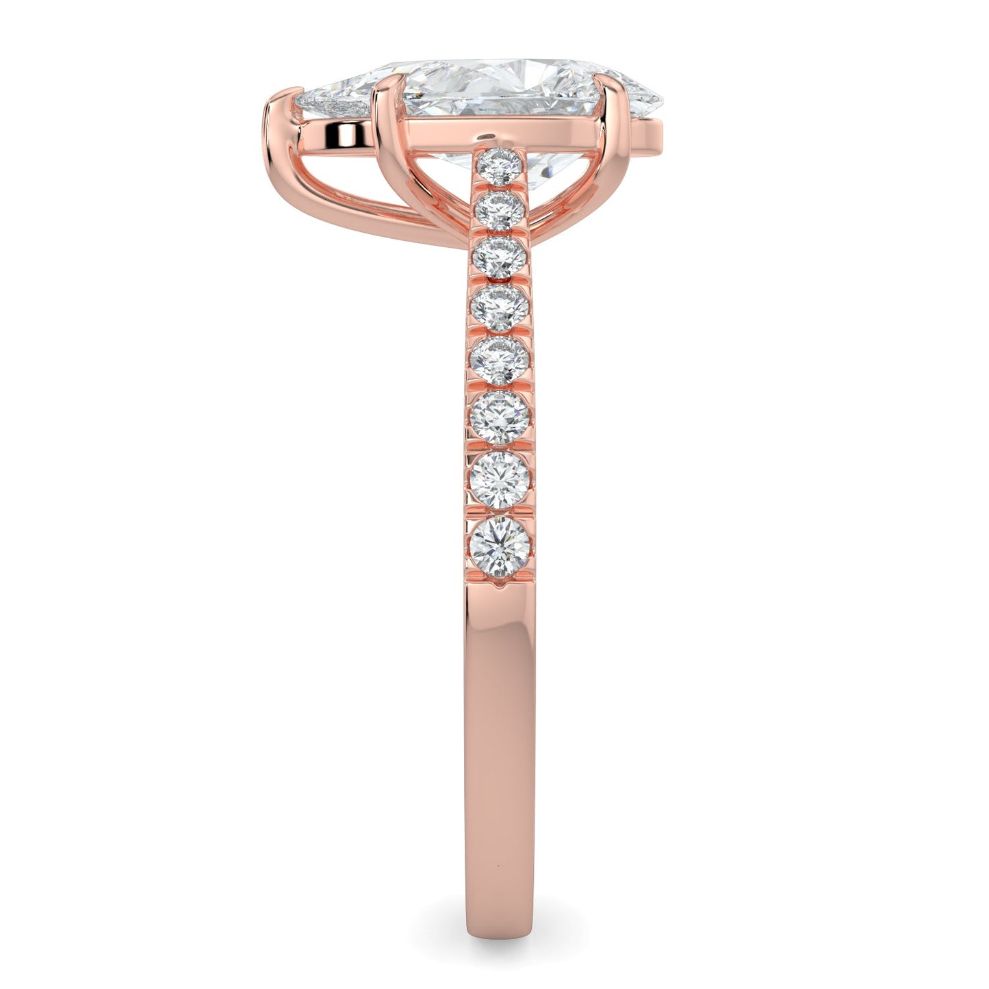 Savannah-1.20 Carats Pear Moissanite Pave Setting Engagement Ring