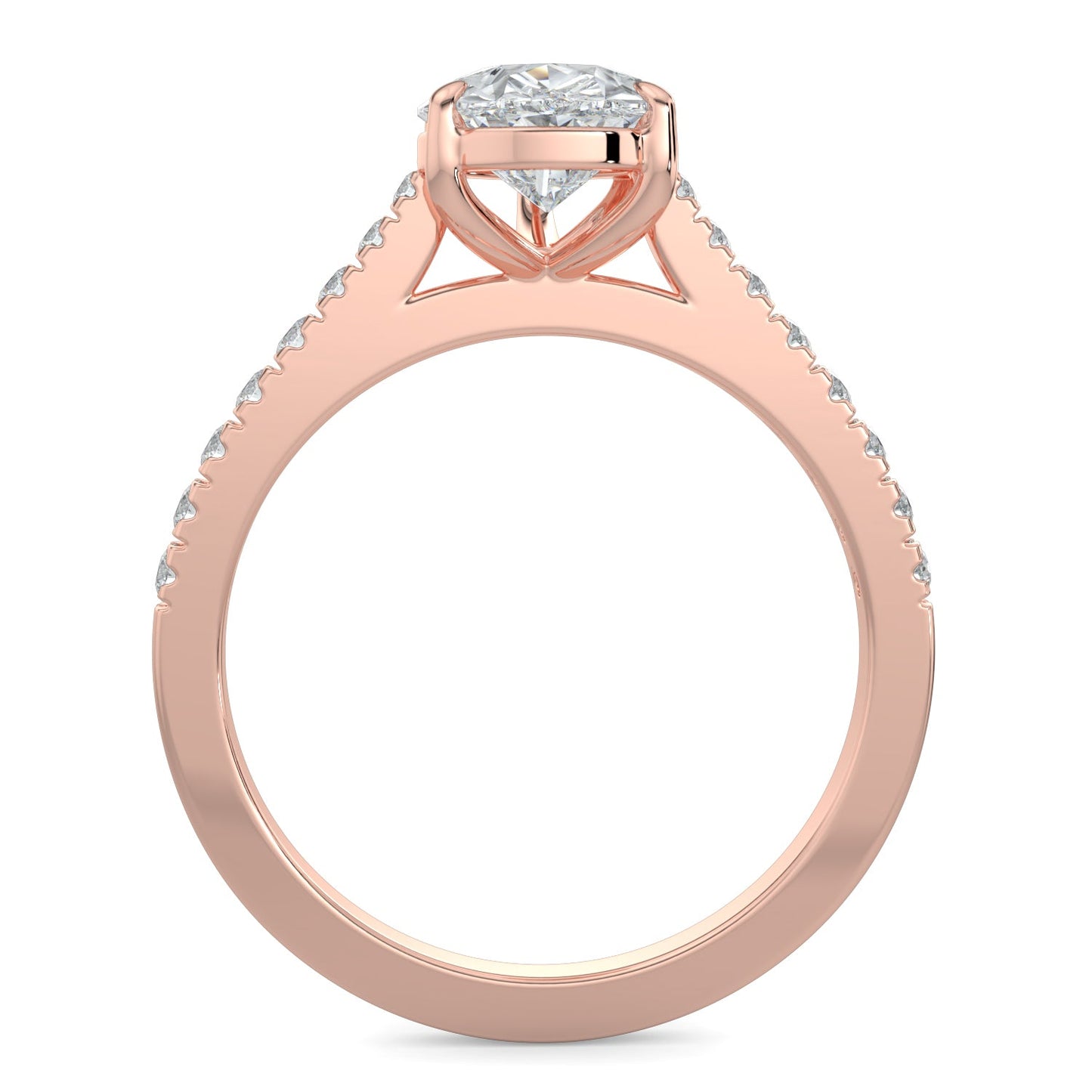 Savannah-1.20 Carats Pear Moissanite Pave Setting Engagement Ring