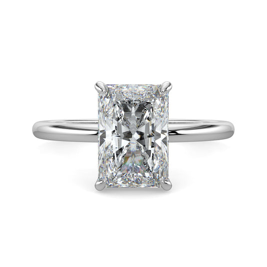 Jasmine-1.0 Carats Radiant Moissanite Solitaire Engagement Ring