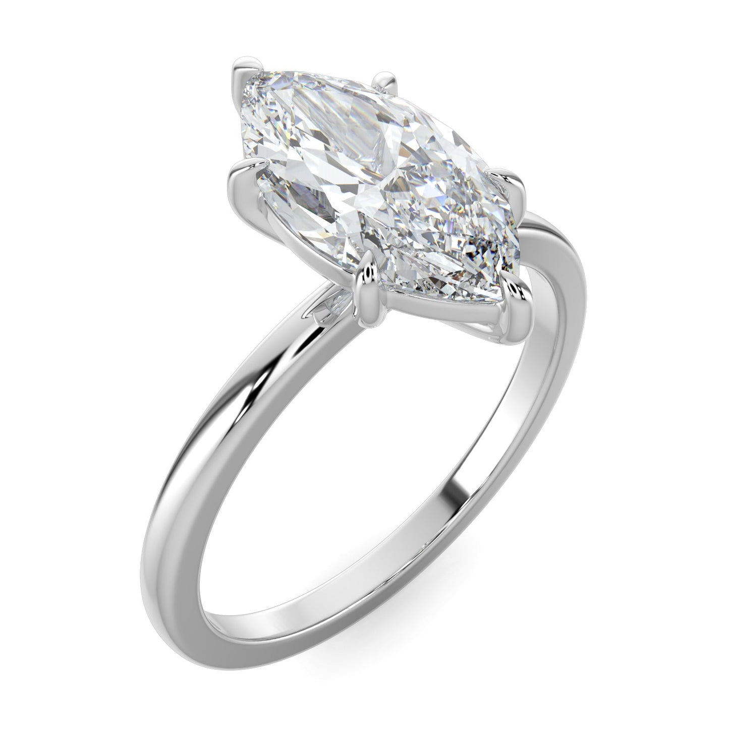 Mia-1.20 Carats Marquise Moissanite Solitaire Engagement Ring