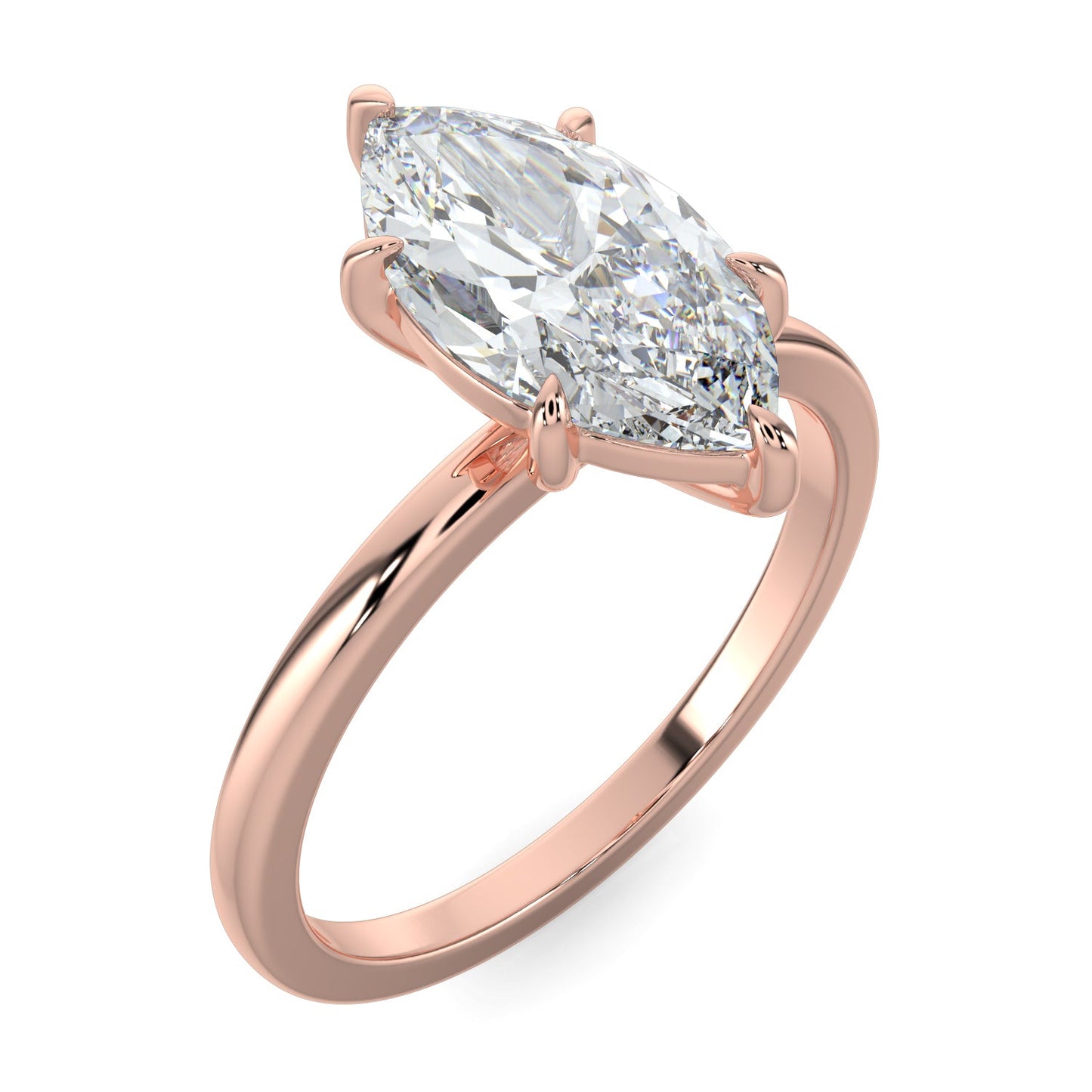 Mia-1.20 Carats Marquise Moissanite Solitaire Engagement Ring
