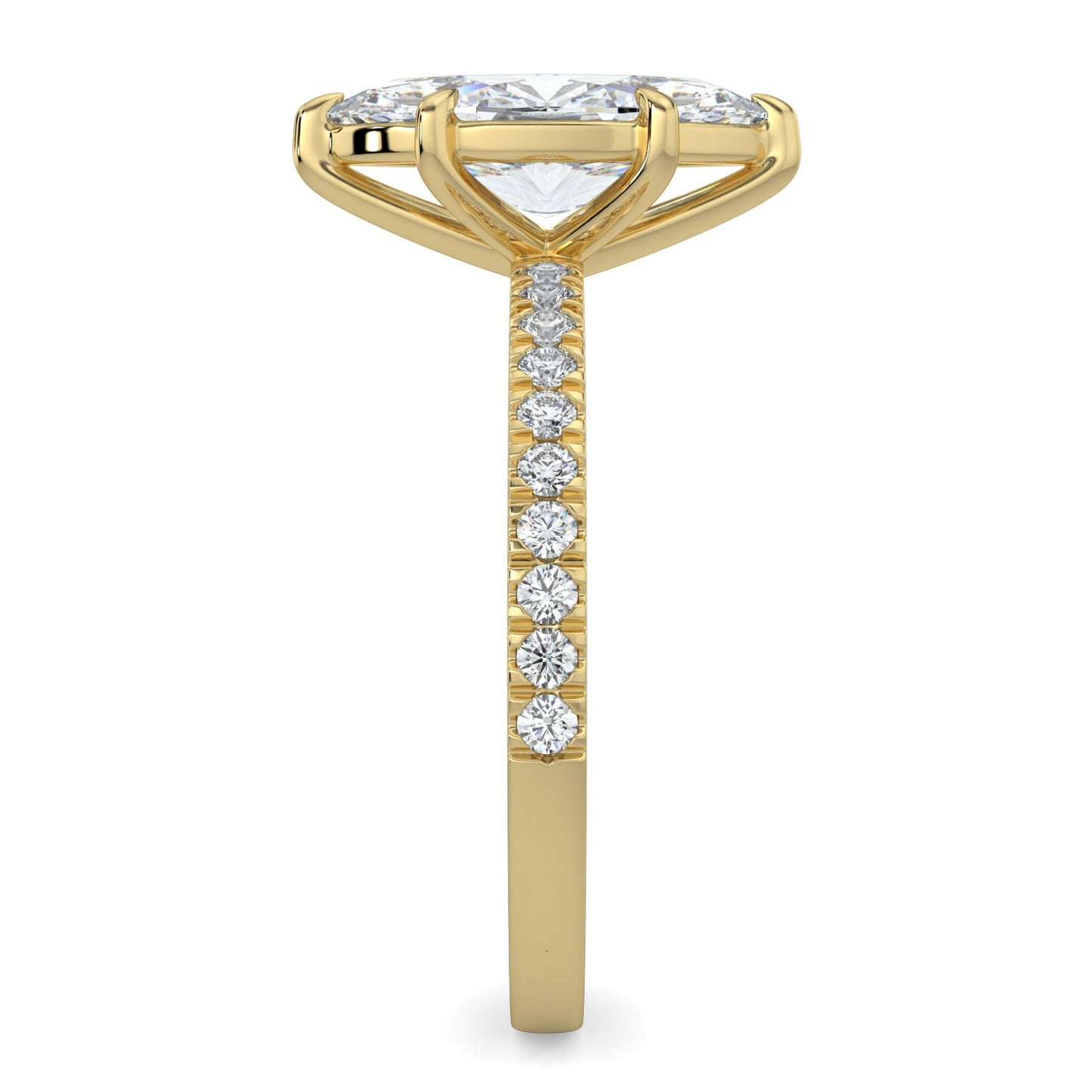 Sydney-1.20 Carats Marquise Moissanite Pave Setting Engagement Ring