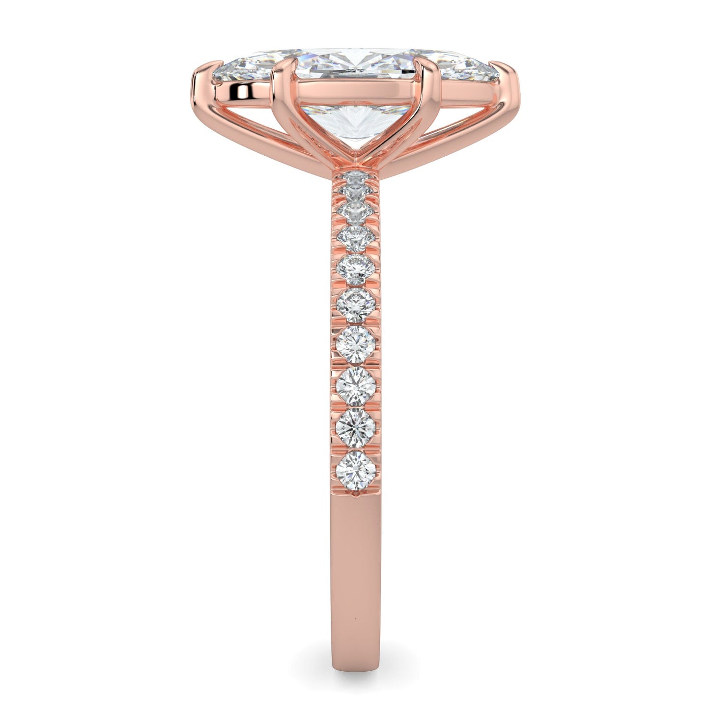 Sydney-1.20 Carats Marquise Moissanite Pave Setting Engagement Ring