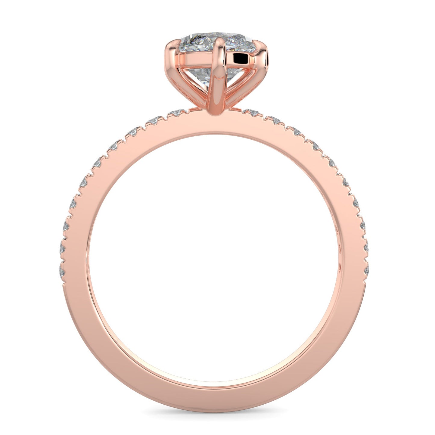 Sydney-1.20 Carats Marquise Moissanite Pave Setting Engagement Ring