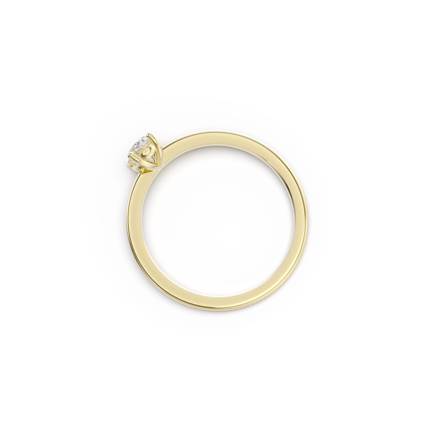 Lola-0.53 Carats Oval Moissanite Solitaire Engagement Ring