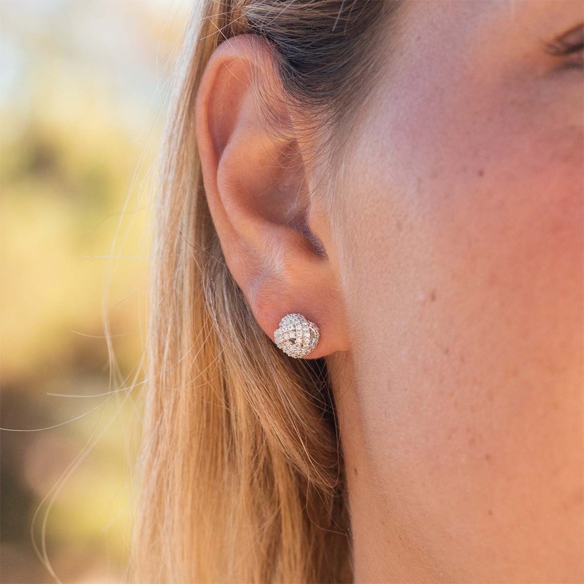 Riley- 0.25 TCW Round Moissanite Cluster Stud Earrings