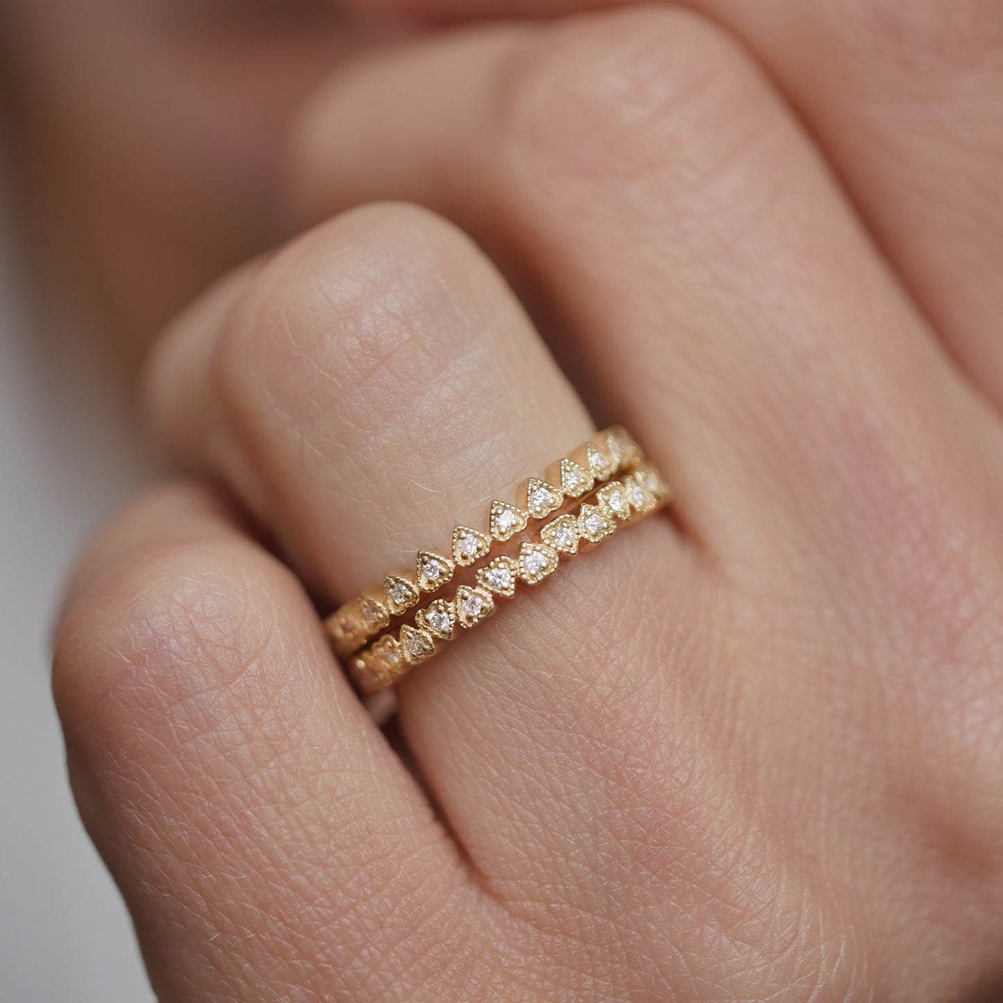 0.13 TCW Round Lab Grown Bezel setting Wedding Band