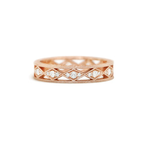 0.4 TCW Round Lab Grown Bezel setting Wedding Band
