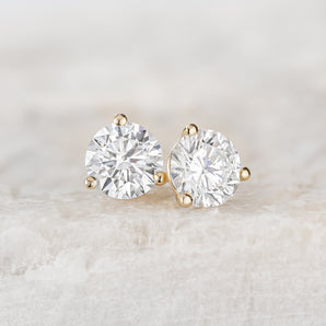 Emily- 1.25 CT Round Moissanite Solitaire Stud Earrings