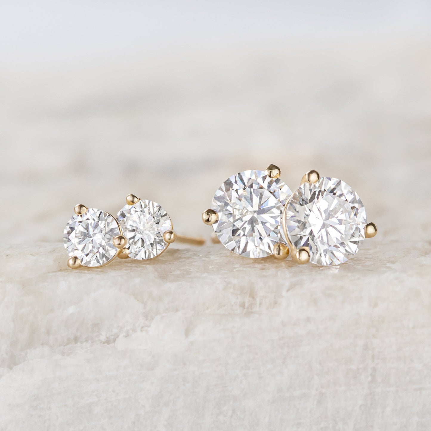 Sophia- 0.33 CT Round Moissanite Solitaire Stud Earrings