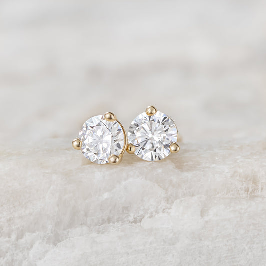 Sophia- 0.33 CT Round Moissanite Solitaire Stud Earrings