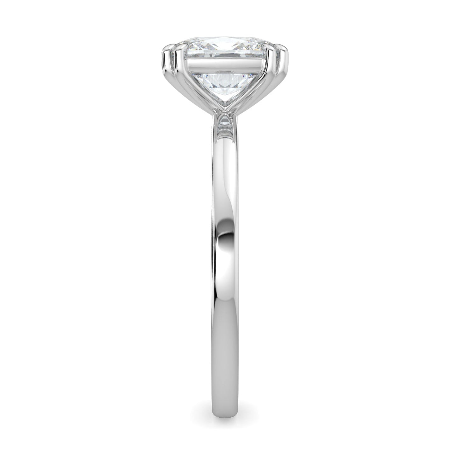 Scarlett-1.0 Carats Cushion Moissanite Solitaire Engagement Ring