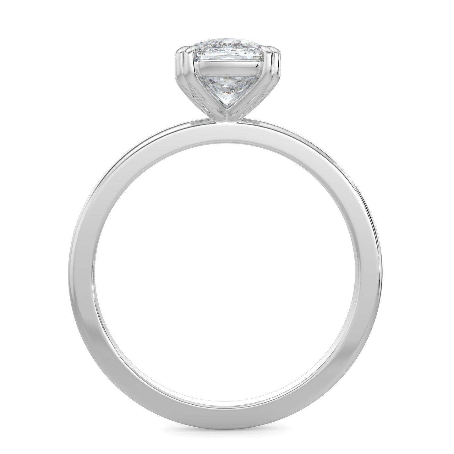 Scarlett-1.0 Carats Cushion Moissanite Solitaire Engagement Ring