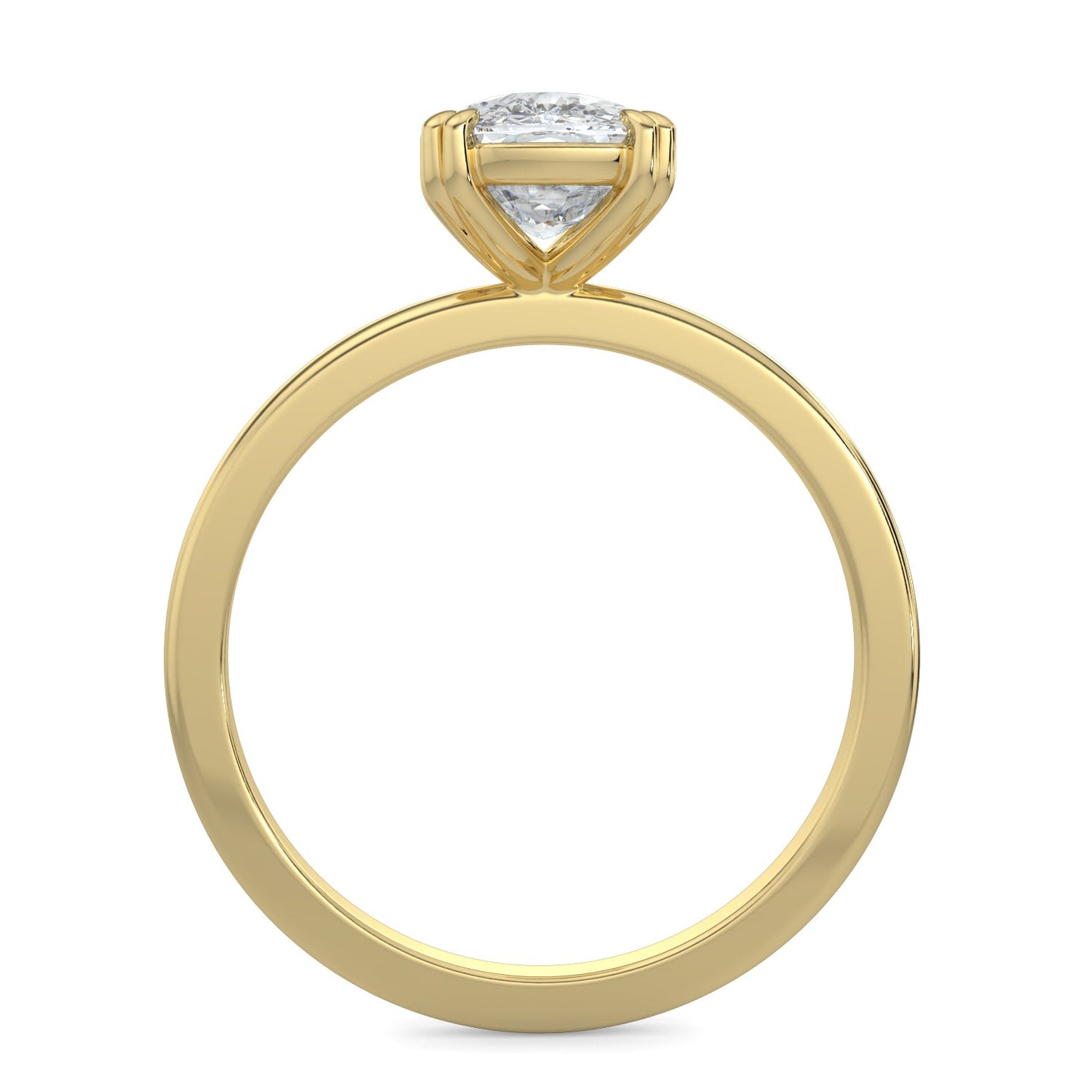 Scarlett-1.0 Carats Cushion Moissanite Solitaire Engagement Ring