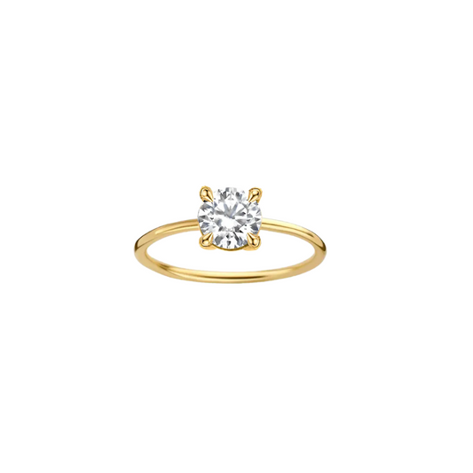 1.30 CT Round Diamond Solitaire Style Engagement Ring