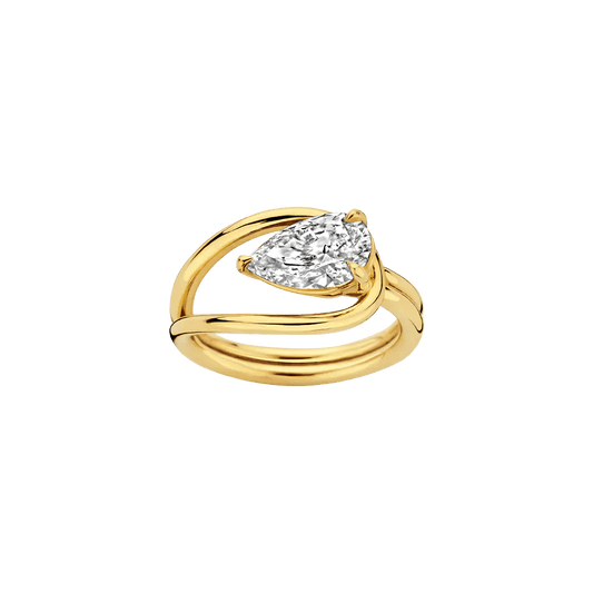 1.90 CT Pear Diamond Unique Solitaire Engagement Ring