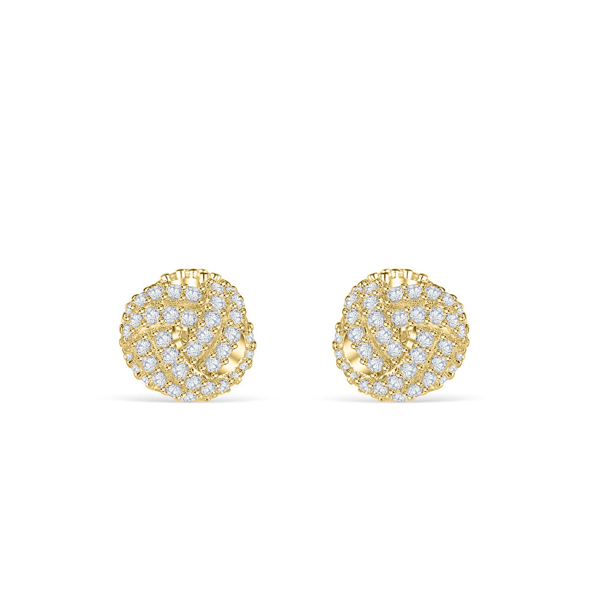 Samantha- 0.25 TCW Round Moissanite Cluster Stud Earrings