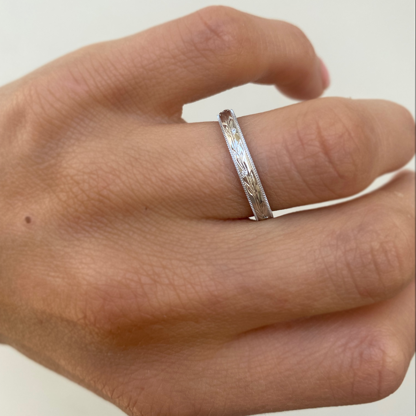 0.10 TCW Round Lab Grown Eternity Wedding Band