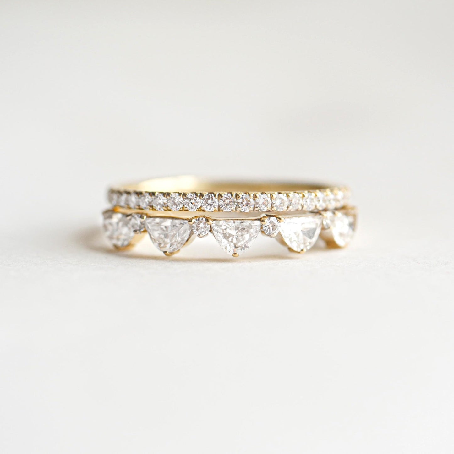 0.82 TCW Half-Moon Wedding Band