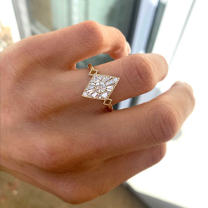 0.30 CT Round CVD Diamond Brilliant Engagement Ring