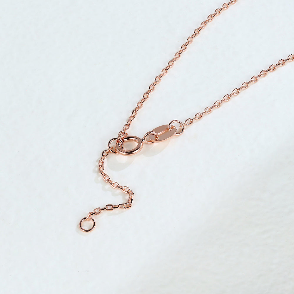 Skylar-0.28 Carats Round Moissanite Wave Necklace