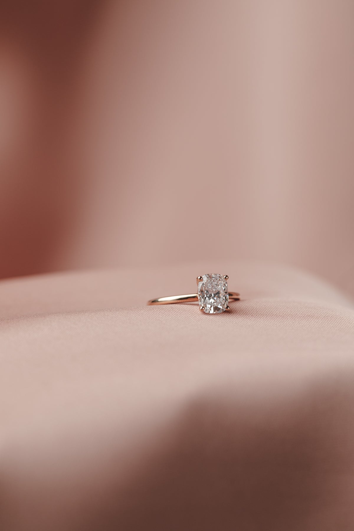 Jennifer-2.50 Carats Elongated Cushion Moissanite Solitaire Engagement Ring