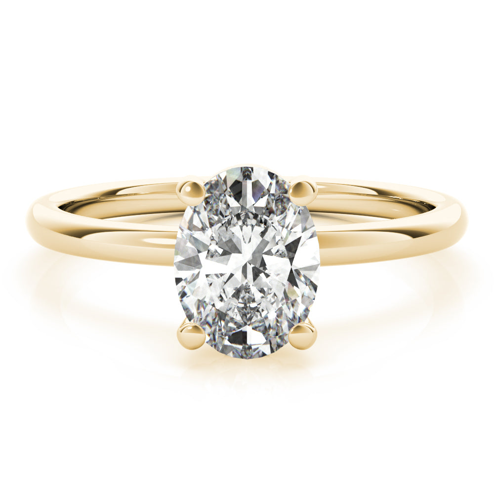 Heidi-1.20 Carats Oval Moissanite Solitaire Engagement Ring
