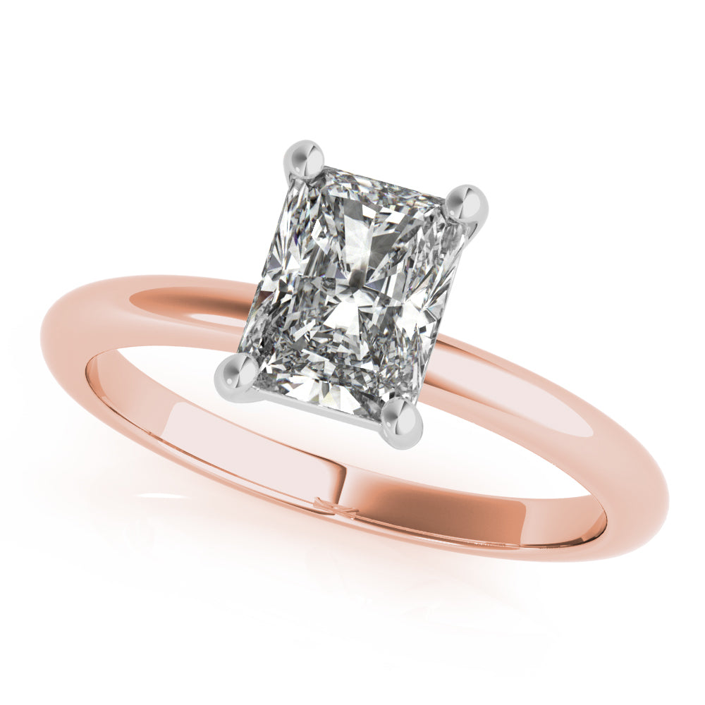 Olive-2.0 Carats Radiant Moissanite Solitaire Engagement Ring